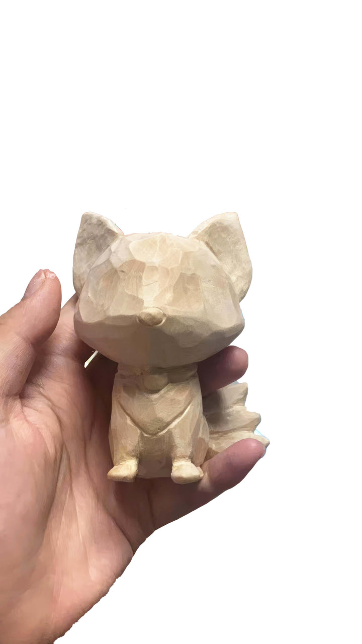 Custom Handmade Cartoon-Style Wood Carved Pet