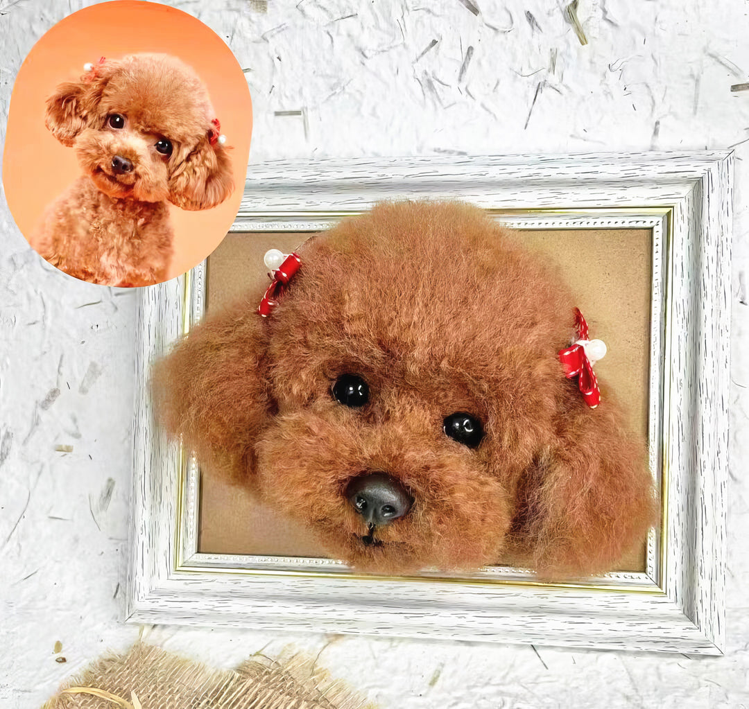 3D Wool Felt Pet Portrait