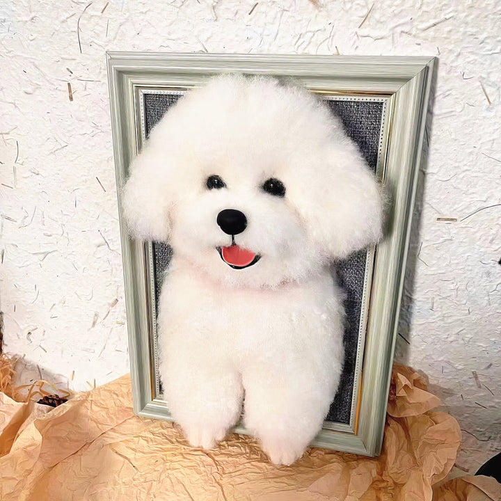 3D Wool Felt Pet Portrait