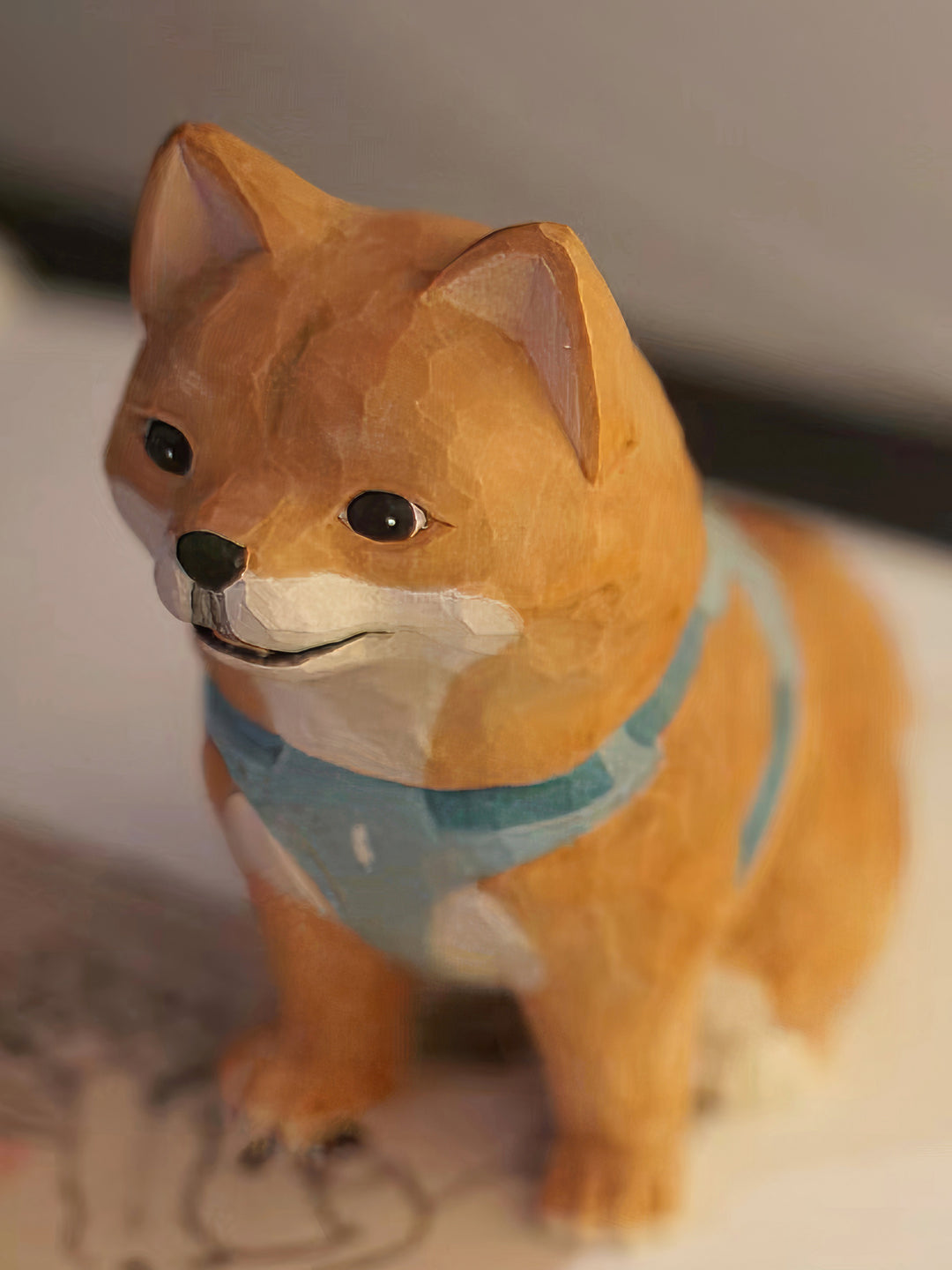 Custom Handmade Realistic-Style Wood Carved Pet