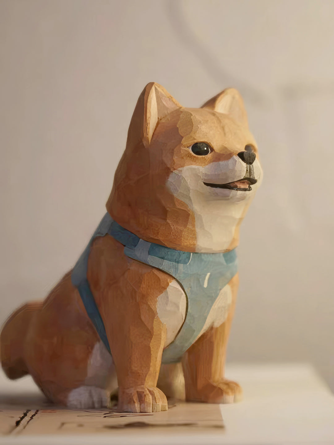 Custom Handmade Realistic-Style Wood Carved Pet