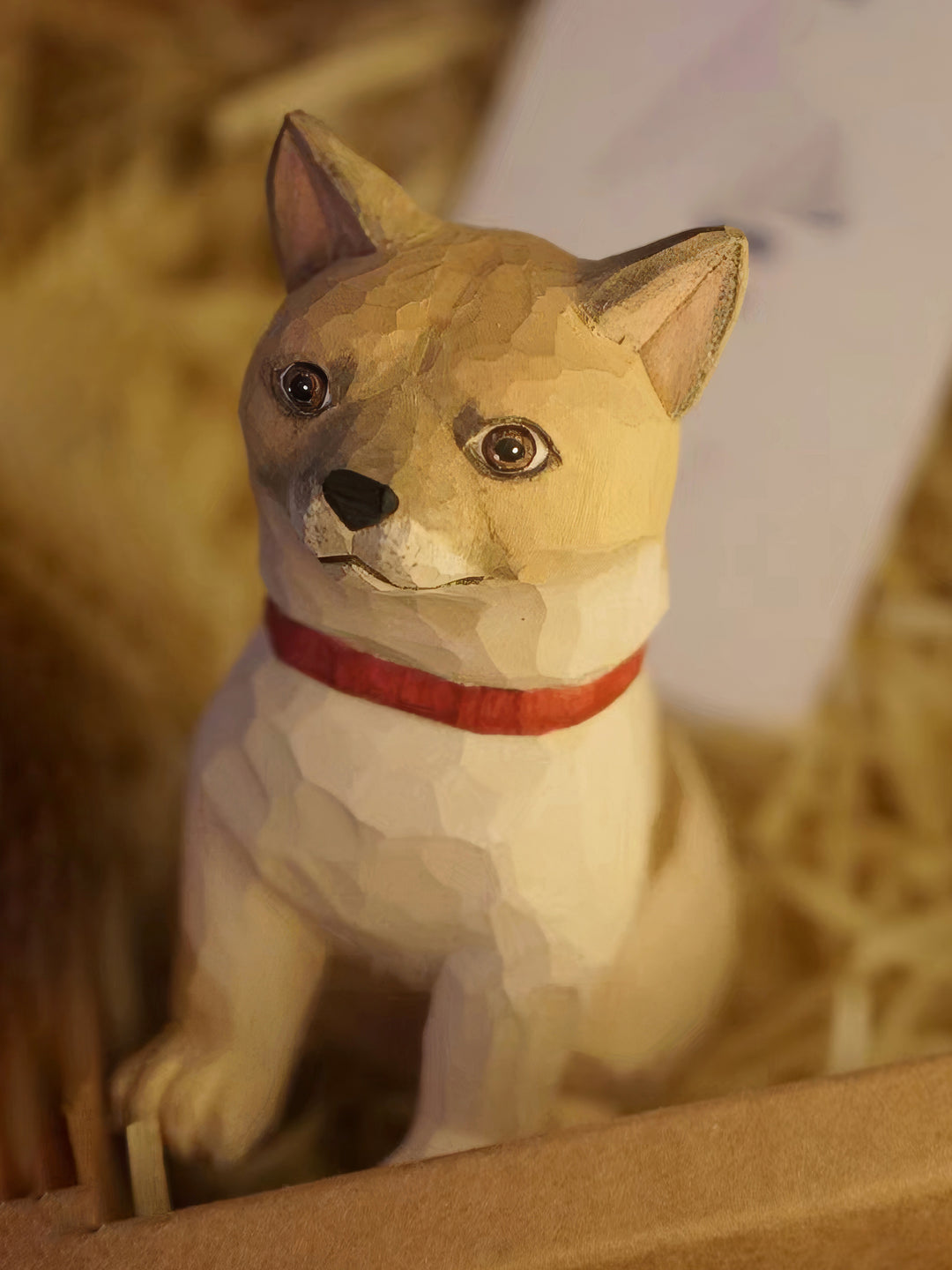 Custom Handmade Realistic-Style Wood Carved Pet