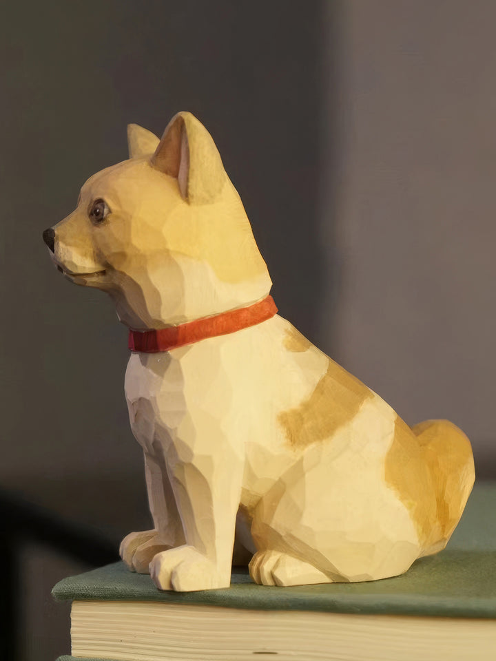 Custom Handmade Realistic-Style Wood Carved Pet