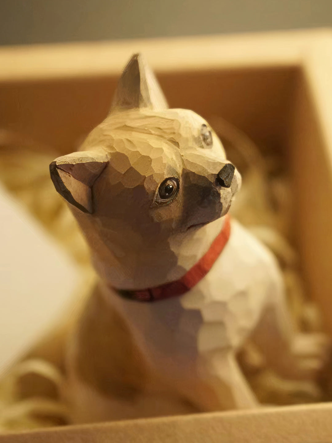 Custom Handmade Realistic-Style Wood Carved Pet