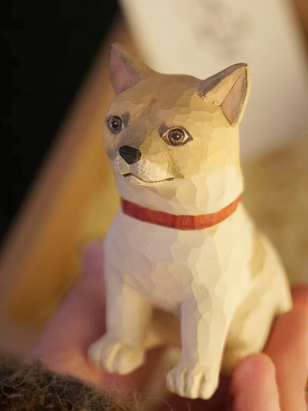 Custom Handmade Realistic-Style Wood Carved Pet