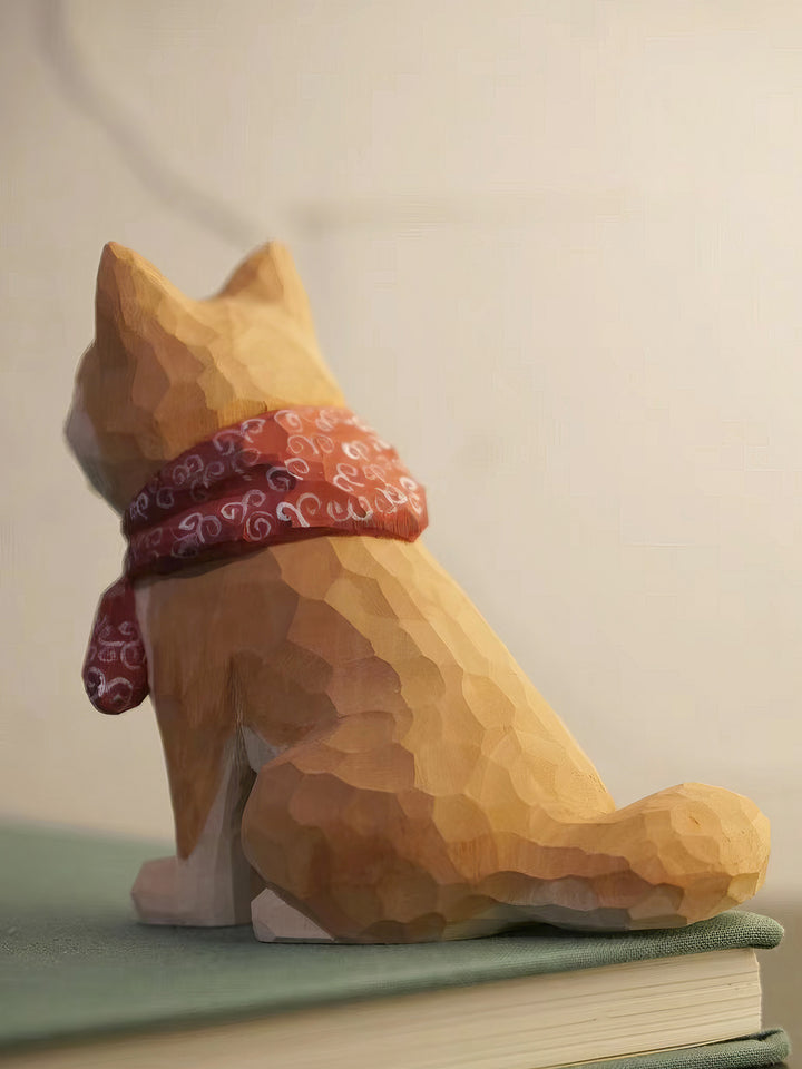 Custom Handmade Realistic-Style Wood Carved Pet