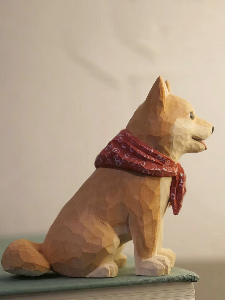 Custom Handmade Realistic-Style Wood Carved Pet