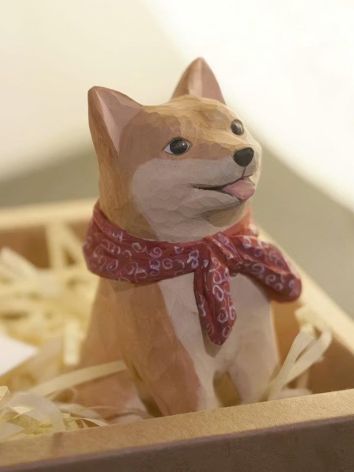 Custom Handmade Realistic-Style Wood Carved Pet