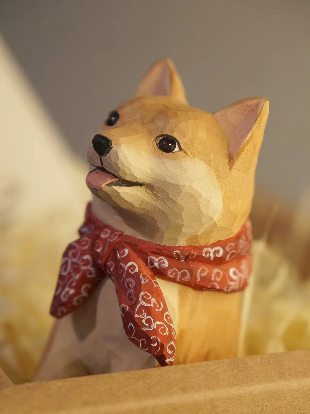 Custom Handmade Realistic-Style Wood Carved Pet