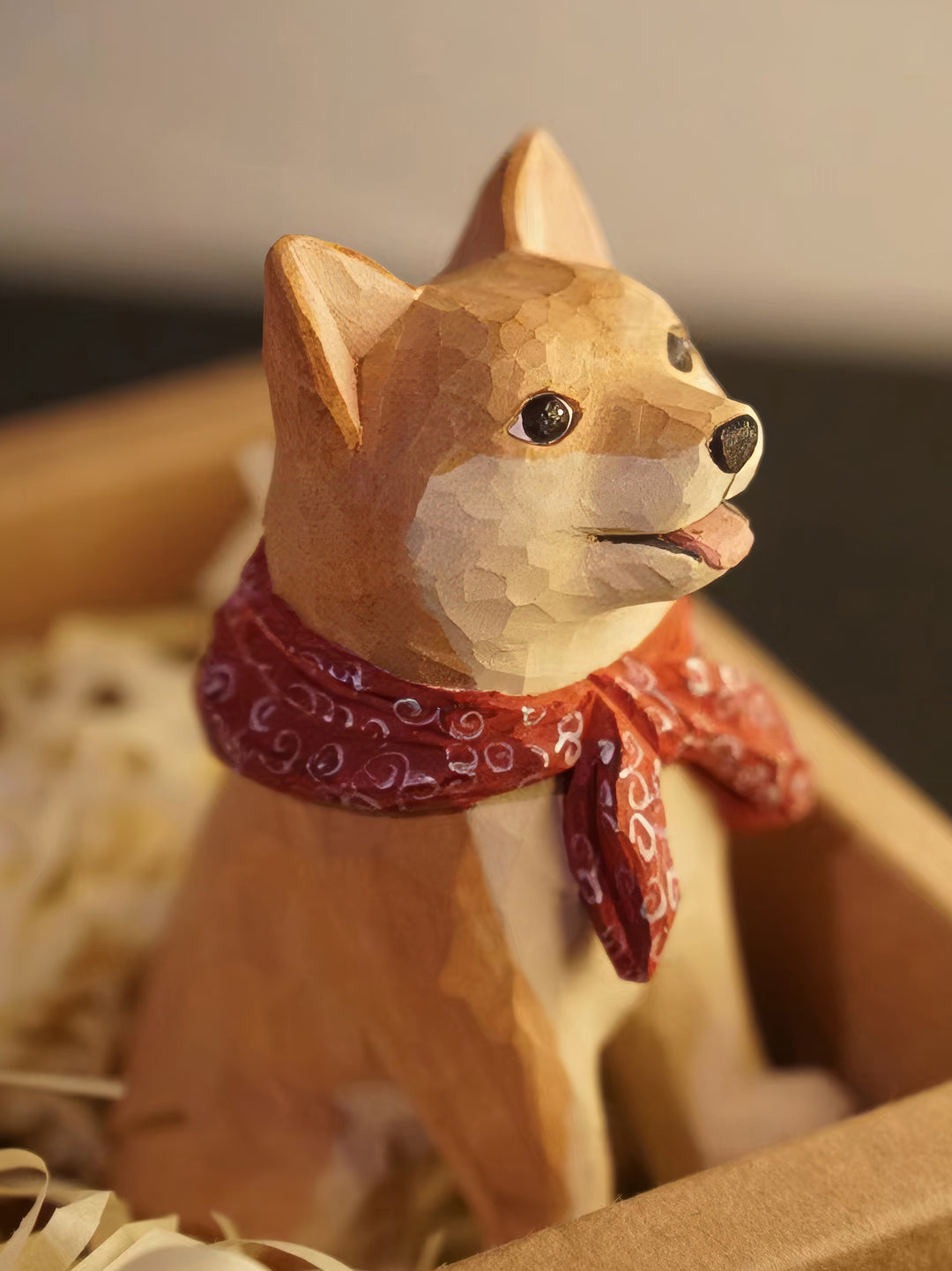 Custom Handmade Realistic-Style Wood Carved Pet