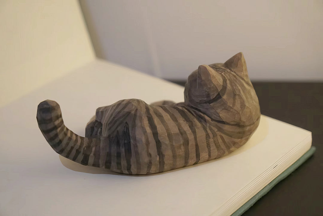 Custom Handmade Realistic-Style Wood Carved Pet