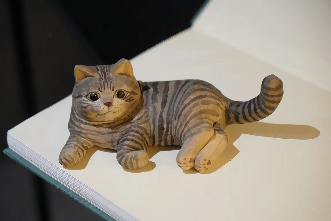 Custom Handmade Realistic-Style Wood Carved Pet