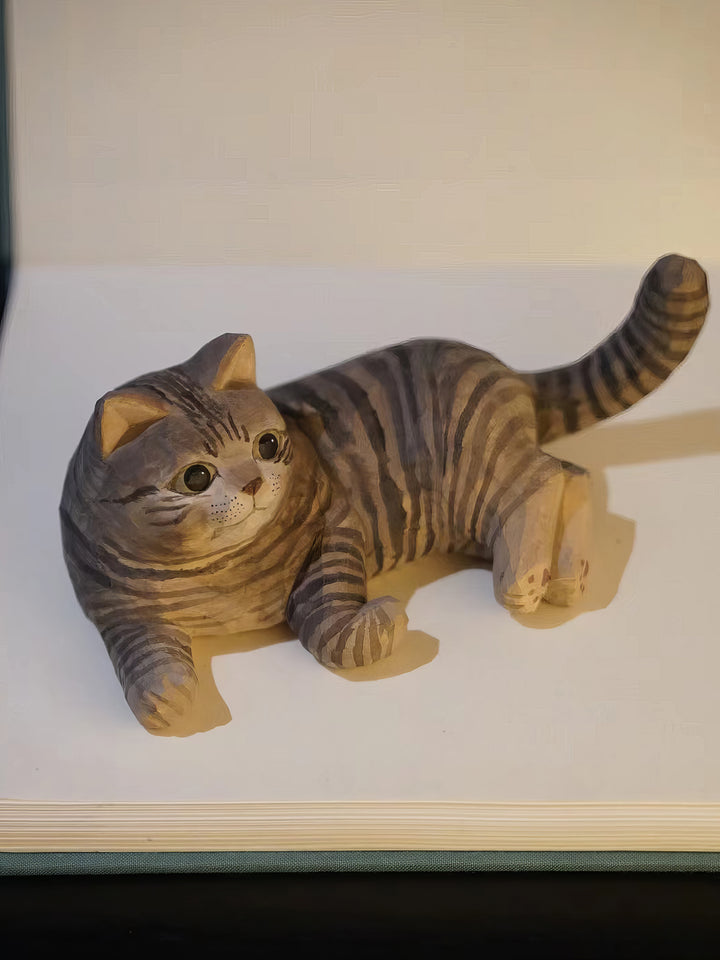 Custom Handmade Realistic-Style Wood Carved Pet