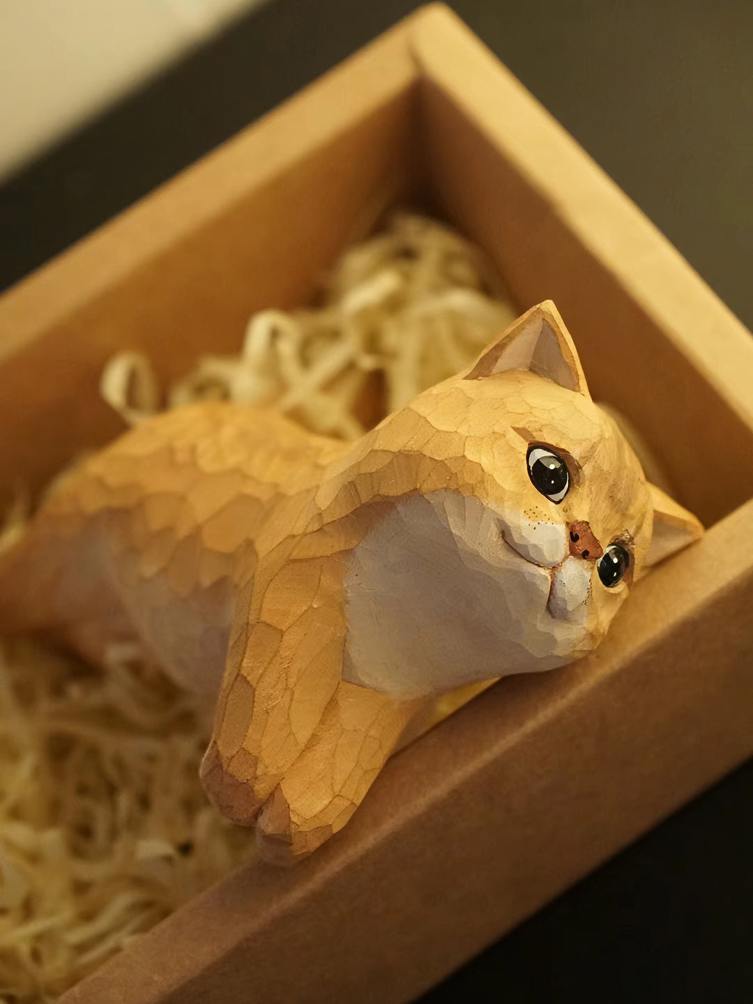 Custom Handmade Realistic-Style Wood Carved Pet