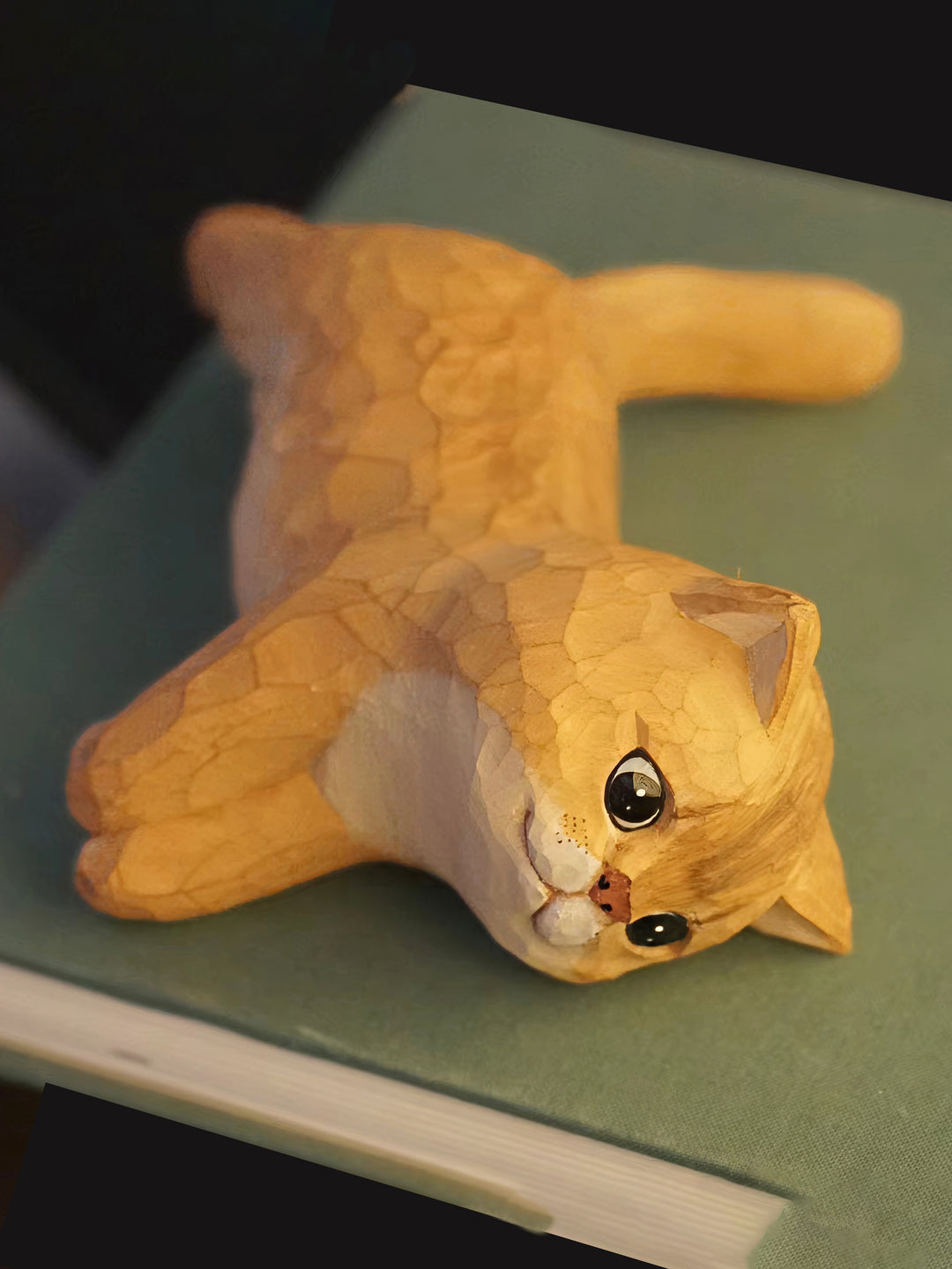 Custom Handmade Realistic-Style Wood Carved Pet