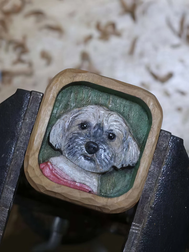 Wood Carved Refrigerator Magnets