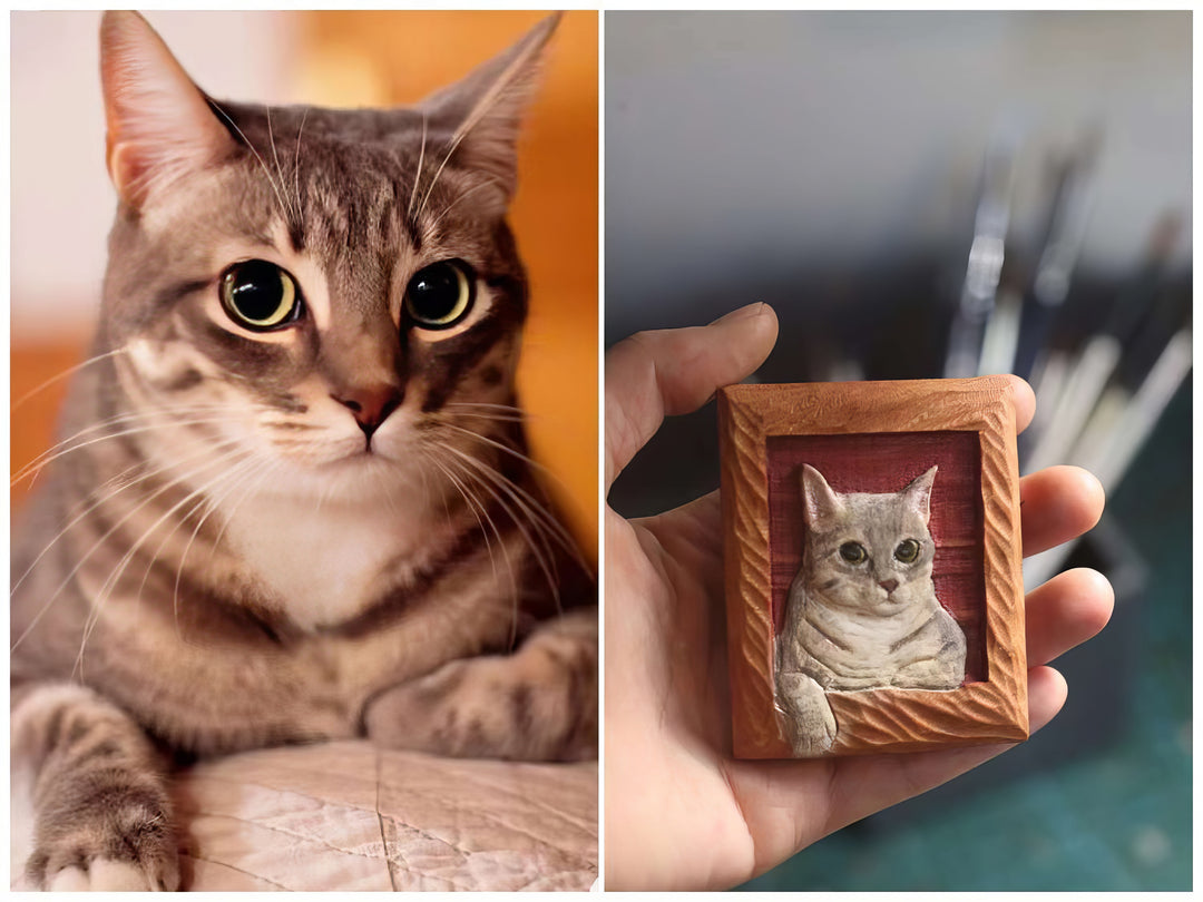 Wood Carved Refrigerator Magnets