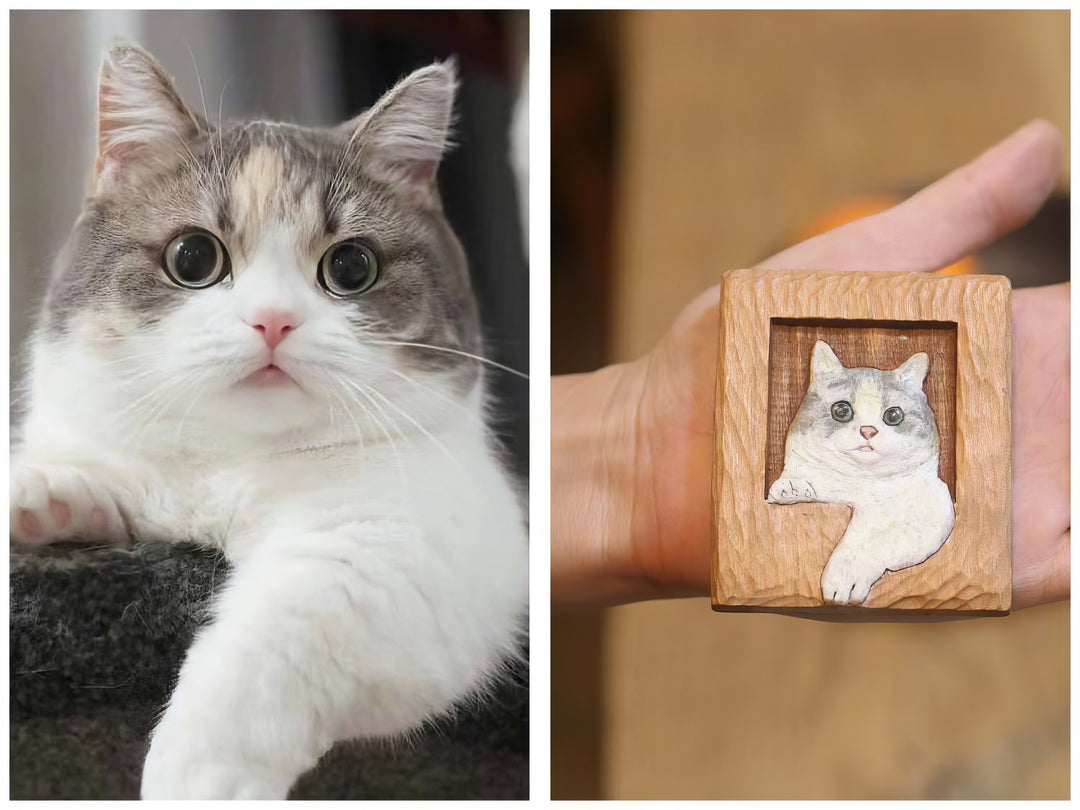 Wood Carved Refrigerator Magnets